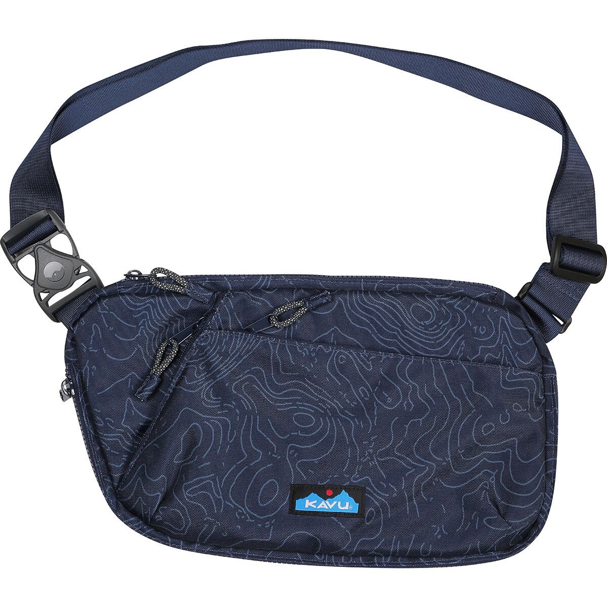 Image of KAVU Roam Sling Bag Navy Topo, One Size