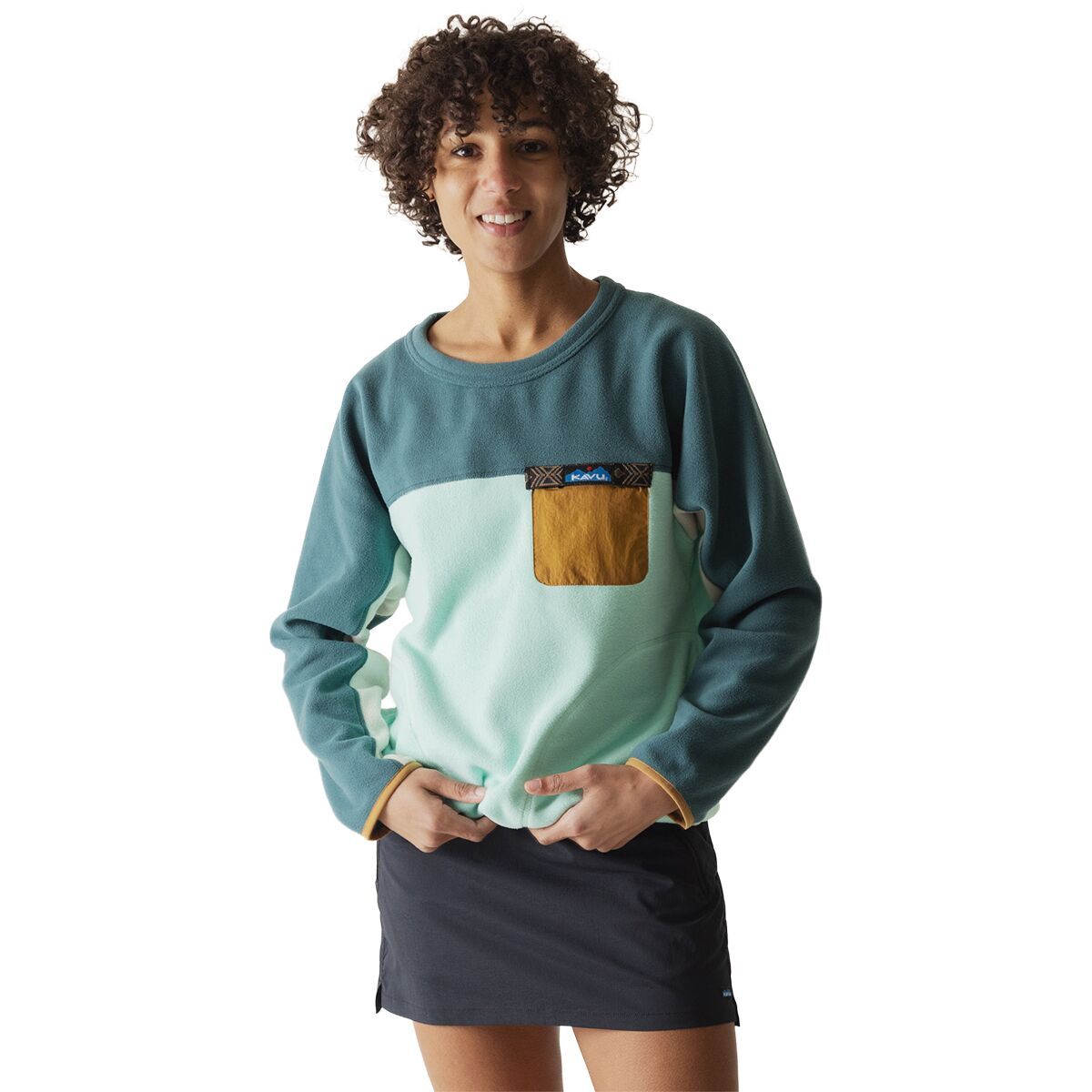 Image of KAVU Kelowna Sweatshirt - Women's Teal Tumble, S