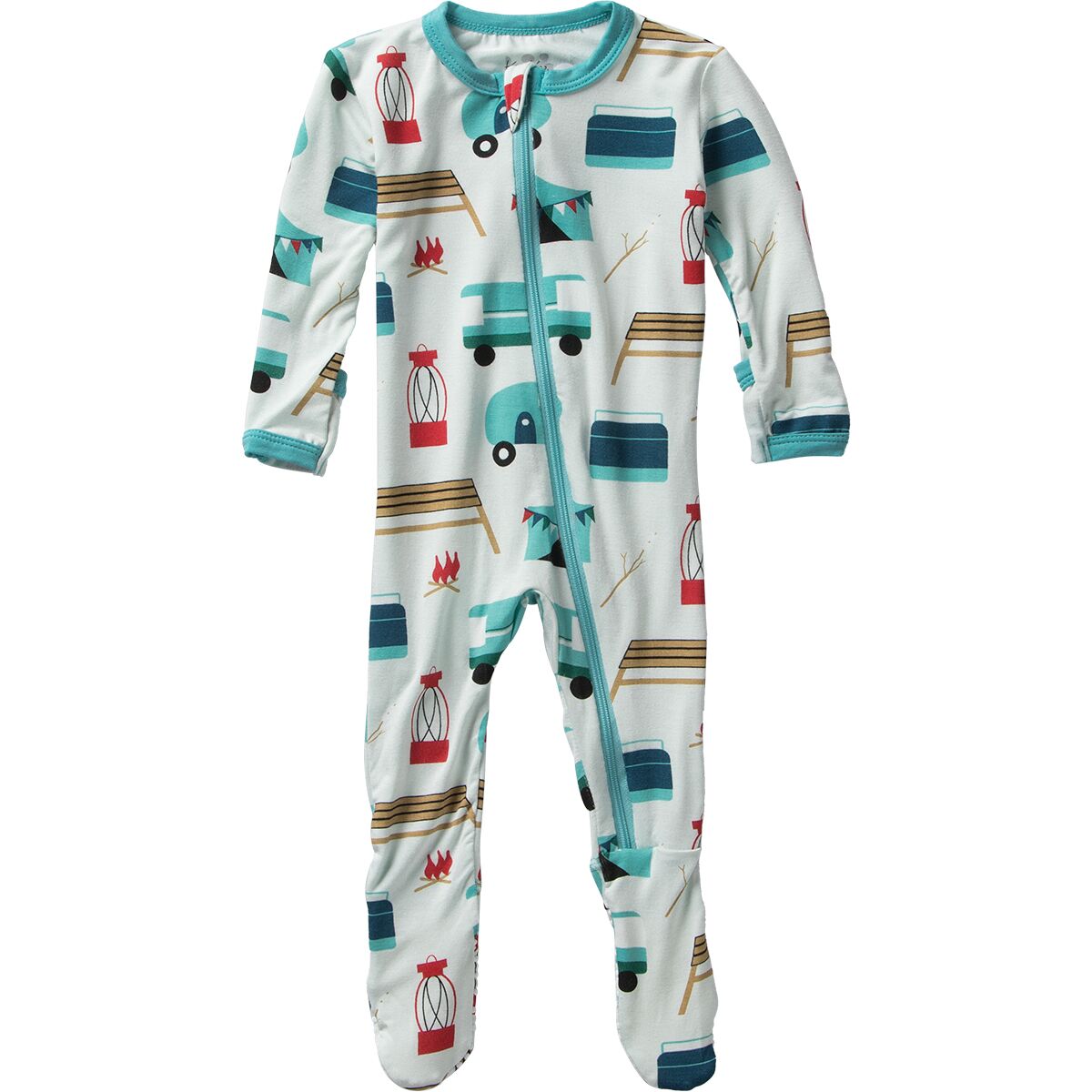 Kickee Pants Print Footie Pajama with Zipper - Infants'