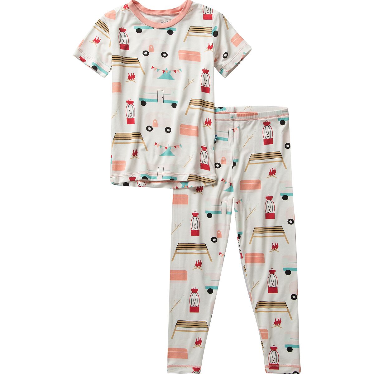 Kickee Pants Print Short-Sleeve Pajama Set - Toddlers'