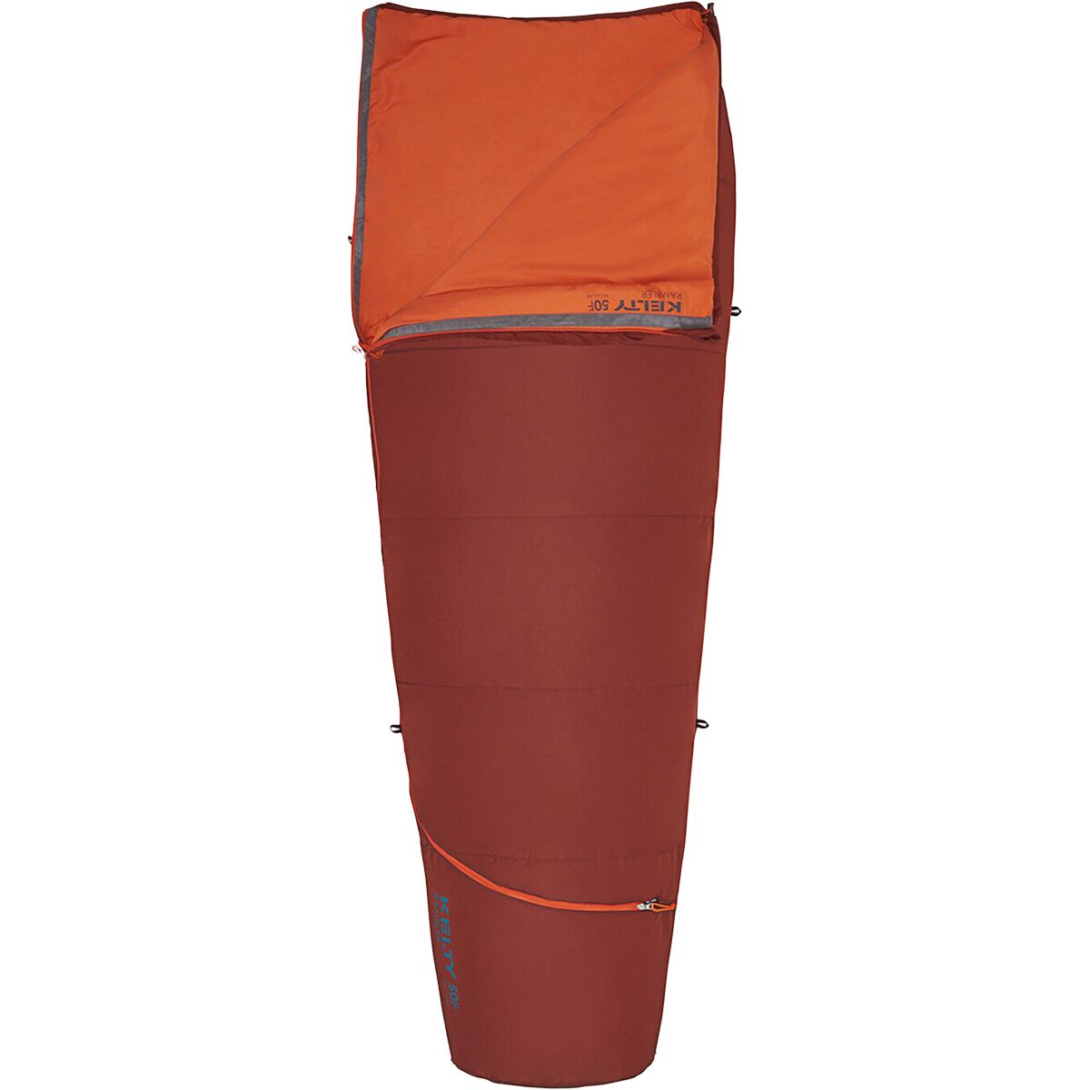 Kelty Rambler 50 Sleeping Bag: 50F Synthetic Fired Brick, Reg/Right Zip