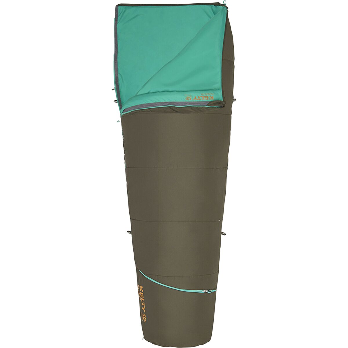 Kelty Rambler 50 Sleeping Bag: 50F Synthetic Peat, Reg/Right Zip