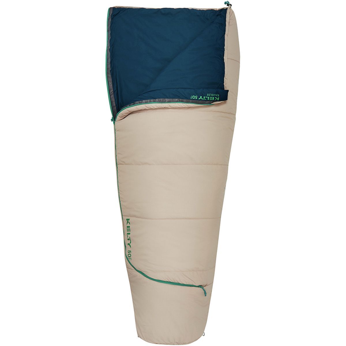 Kelty Rambler 50 Sleeping Bag: 50F Synthetic Red Sand, Reg/Right Zip