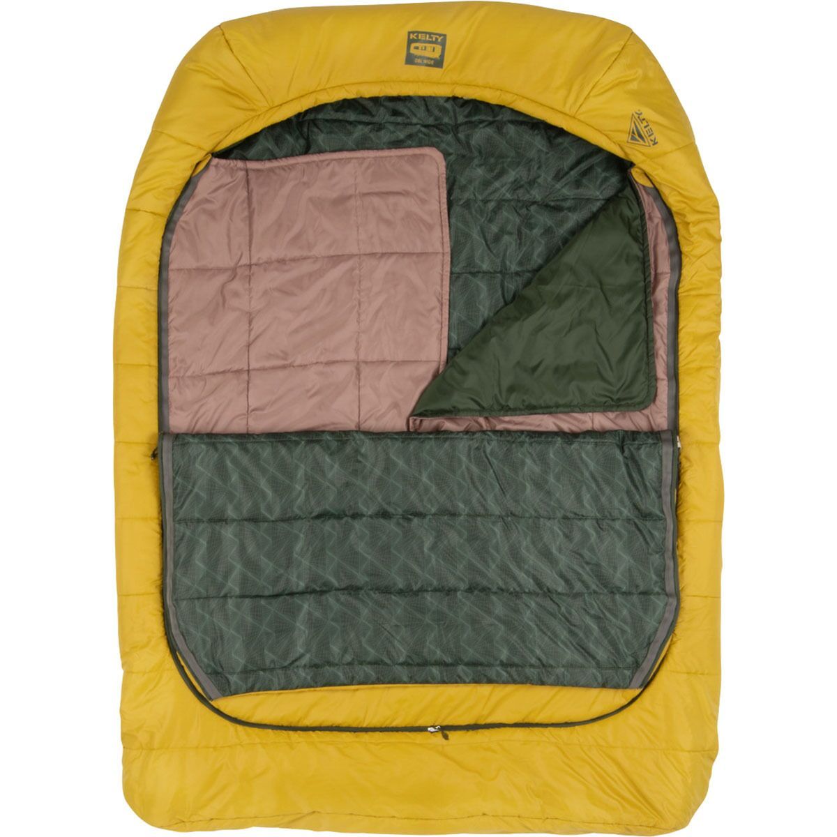 Image of Kelty Tru.Comfort Doublewide Sleeping Bag: 20F Synthetic Olive Oil/Gamescape, One Size