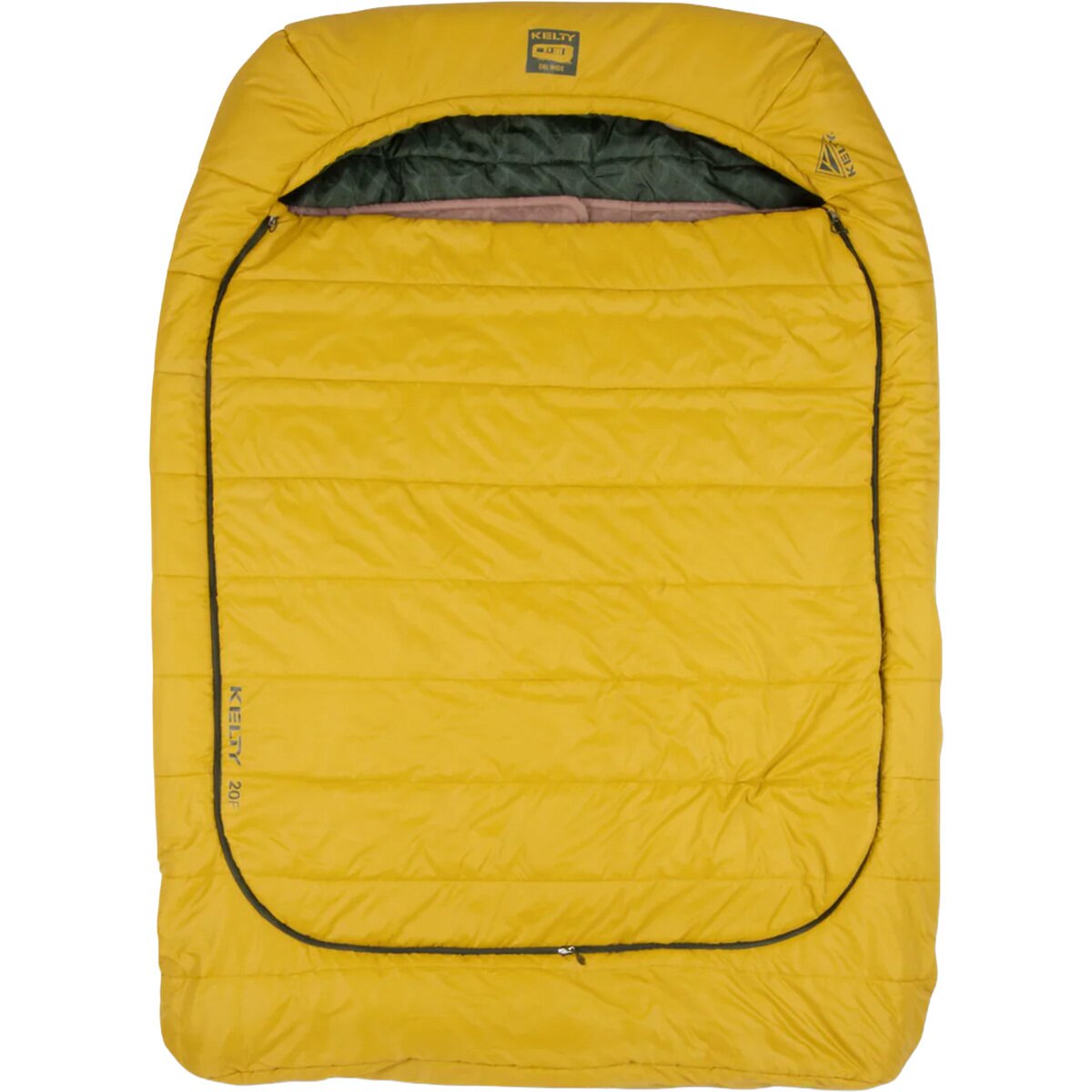 Image of Kelty Tru.Comfort Doublewide Sleeping Bag: 20F Synthetic Olive Oil/Gamescape, One Size