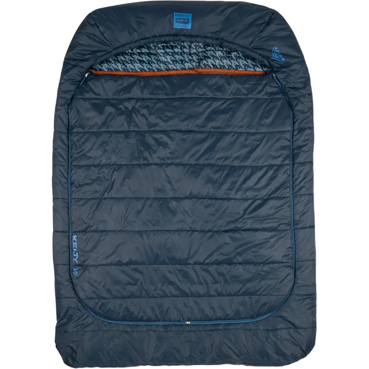 Image of Kelty Tru.Comfort Doublewide Sleeping Bag: 20F Synthetic Pageant Blue/Cathay Spice, One Size