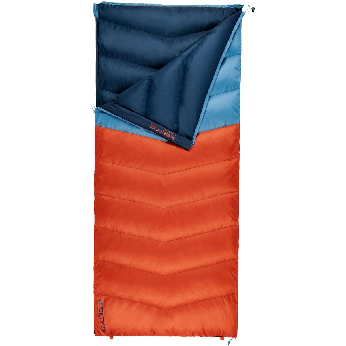 Image of Kelty Galactic 30 Sleeping Bag: 30F Down Rooibos Tea/Aegean Blue, Regular