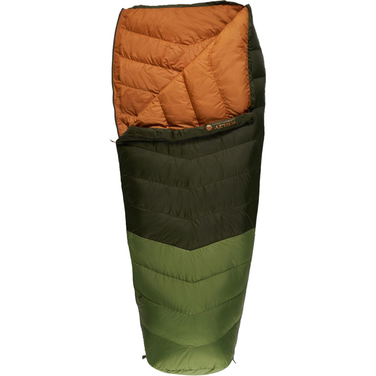 Kelty Supernova 40 Sleeping Bag: 40F Down Duffel Bag/Dill/Cathay Spice, Reg/Right Zip