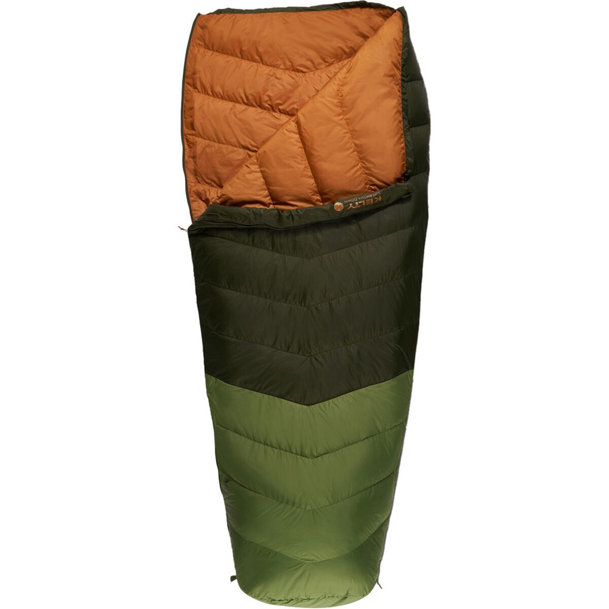 Image of Kelty Supernova 40 Sleeping Bag: 40F Down Duffel Bag/Dill/Cathay Spice, Reg/Right Zip