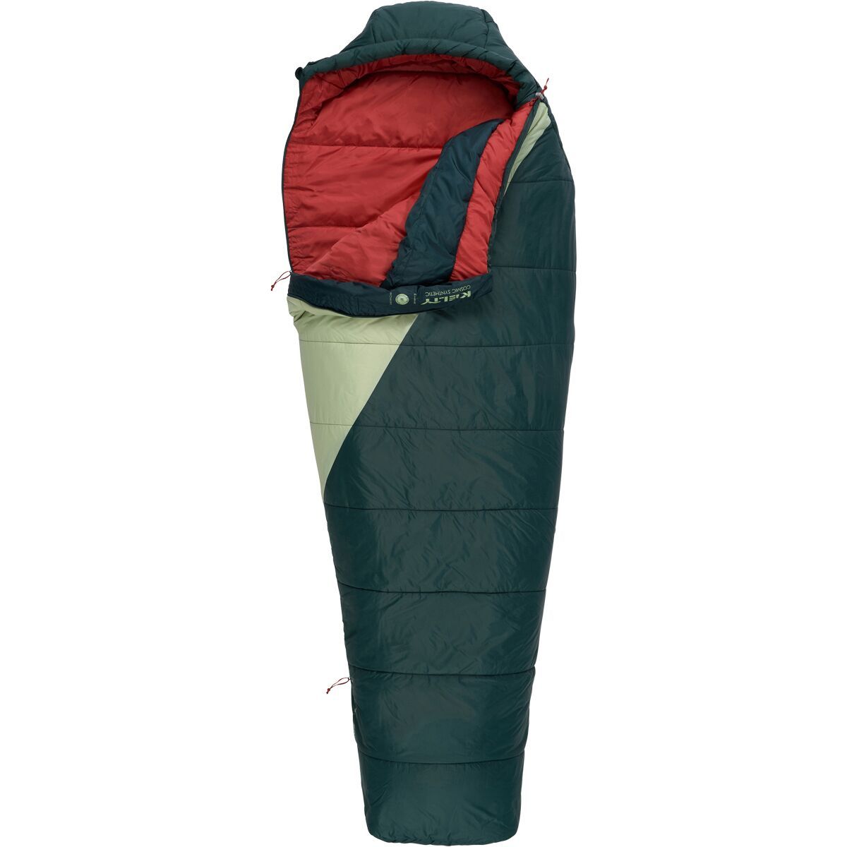 Image of Kelty Cosmic Sleeping Bag: 20F Synthetic - Women's Green Gables/Laurel Green/Tandoori Spice, Regular