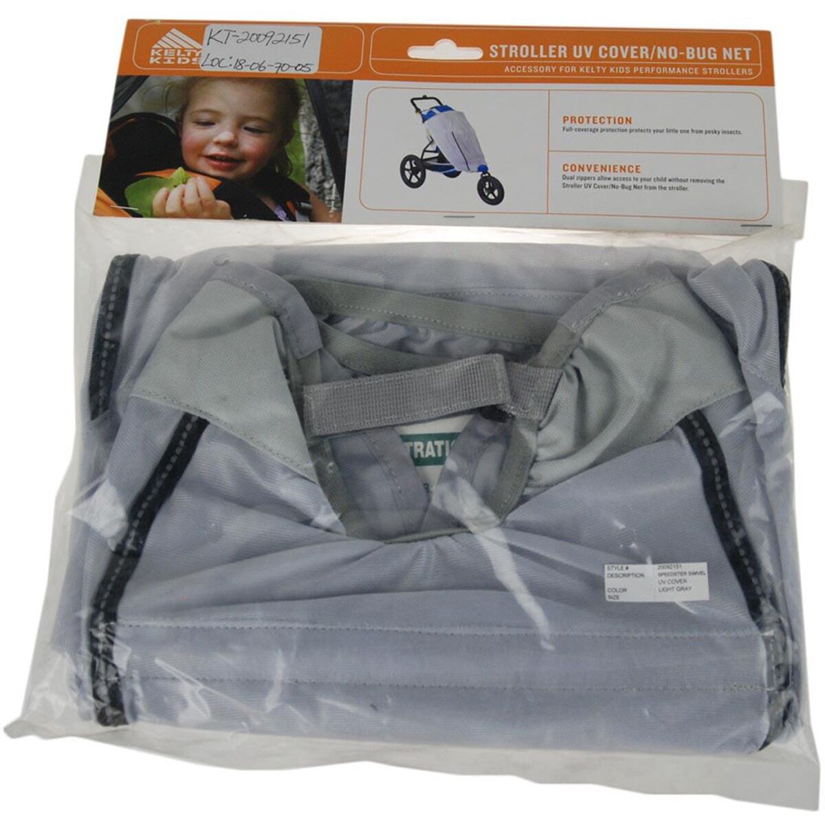 Image of Kelty Speedster Swivel Stroller Uv Cover/ No-Bug Net White, One Size