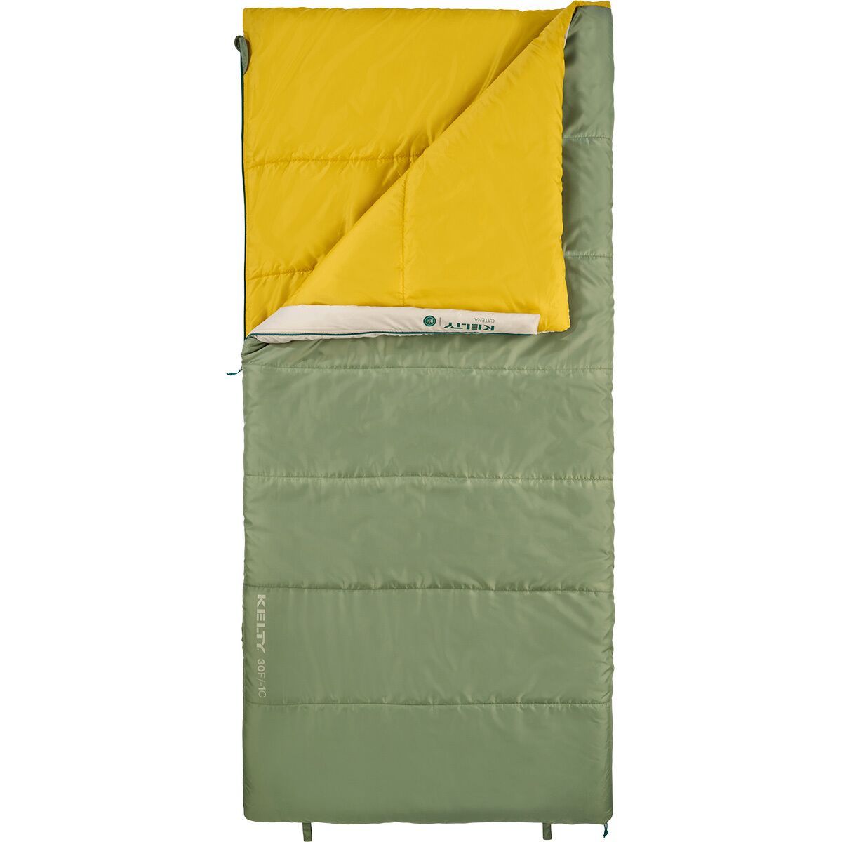Kelty Catena Sleeping Bag: 30F Synthetic Sea Spray, Reg/Right Zip