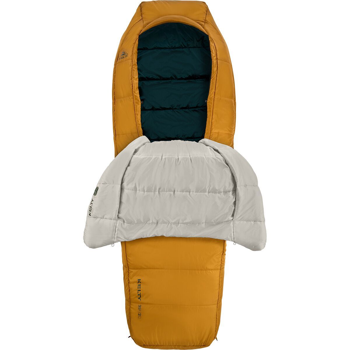 Image of Kelty Eclipse 35 Sleeping Bag: 35F Synthetic Woodthrush/Turtledove/Green Gables, Short