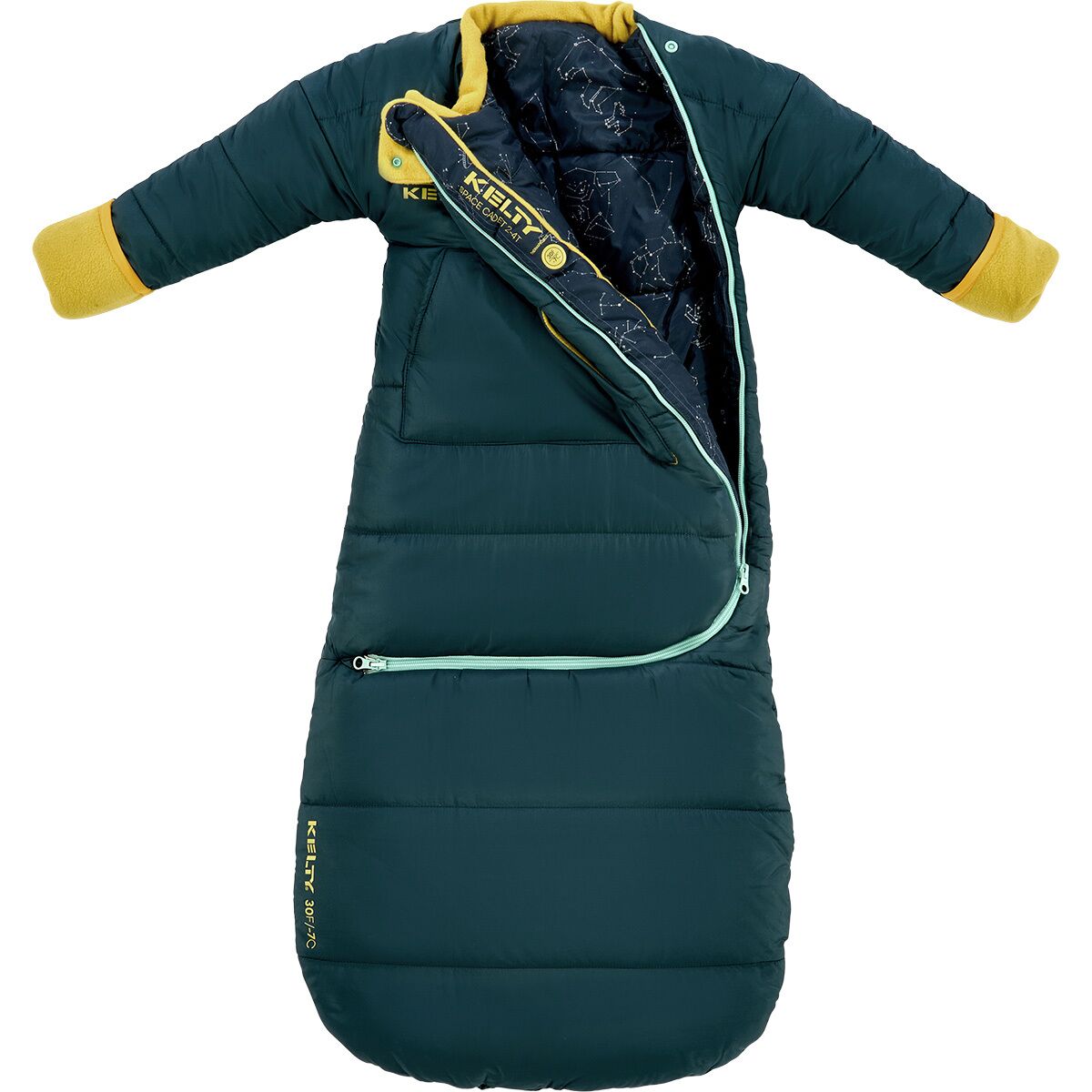 Image of Kelty Space Cadet 30 Sleeping Bag: 30F Synthetic - Kids' Mediterranean, 8-24M