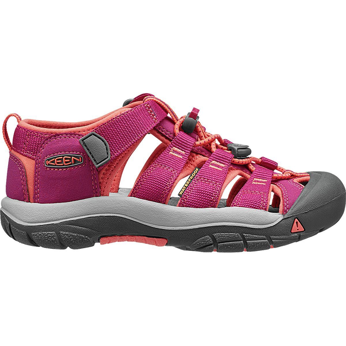 Image of KEEN Newport H2 Sandal - Girls' Very Berry/Fusion Coral, 7.0