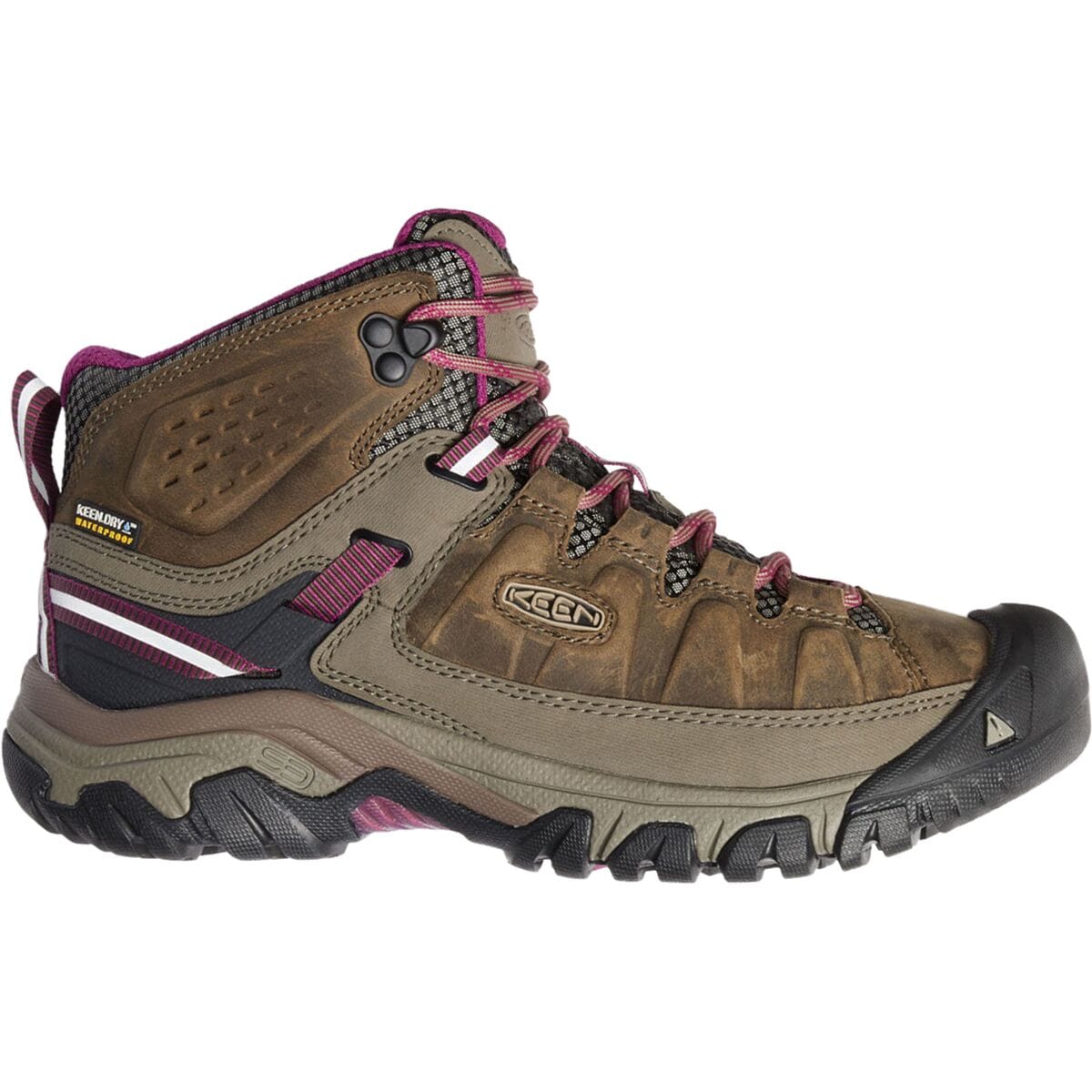 Image of KEEN Targhee III Mid Waterproof Hiking Boot - Women's Weiss/Boysenberry, 11.0