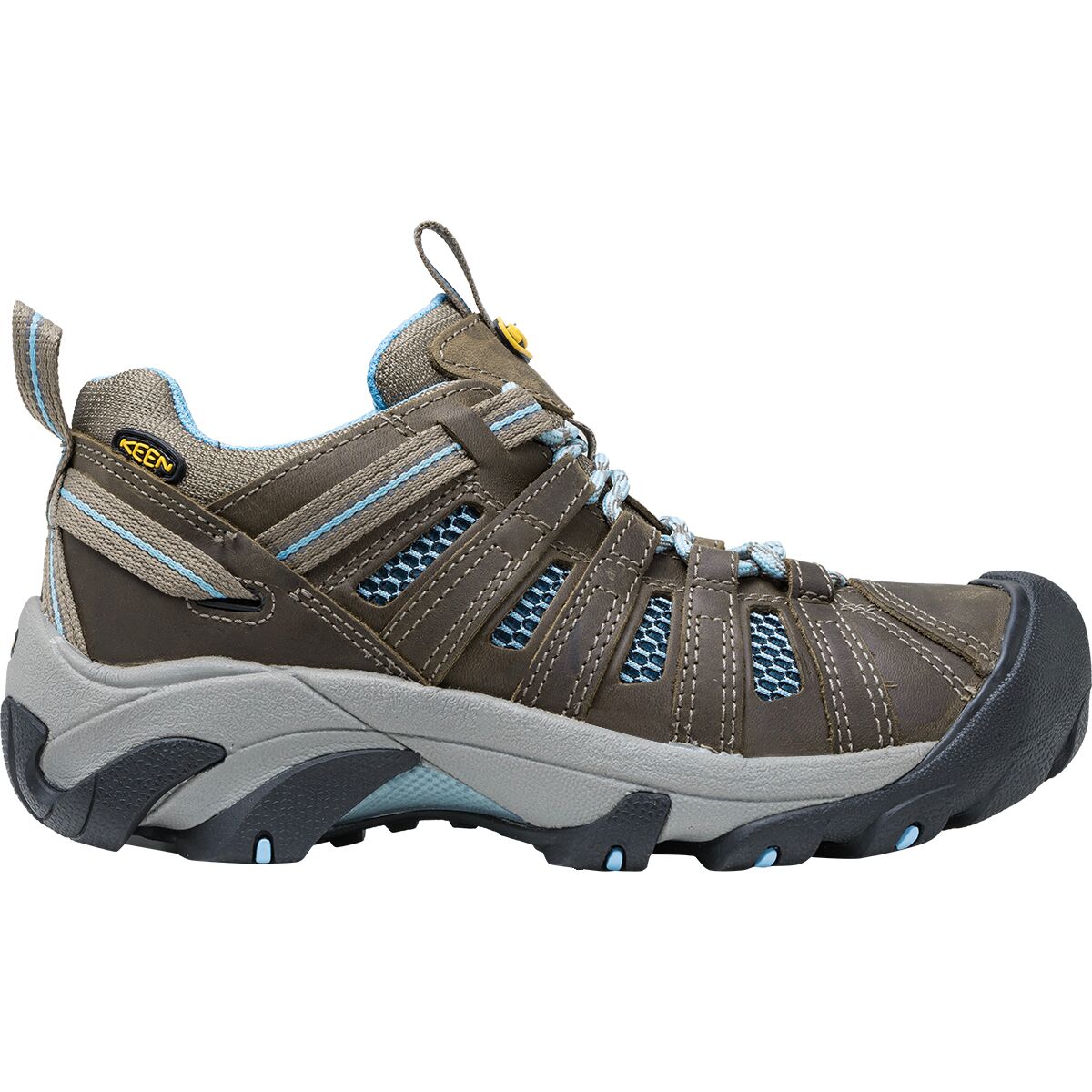 Image of KEEN Voyageur Hiking Shoe - Women's Brindle/Alaskan Blue, 8.0