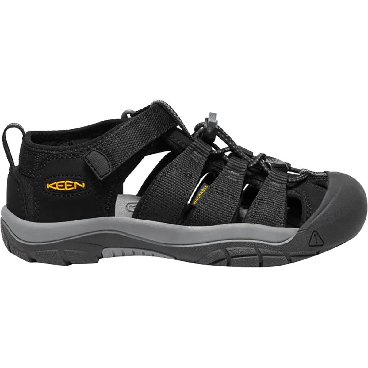 Image of KEEN Newport H2 Sandal - Boys' Black/Keen Yellow, 1.0