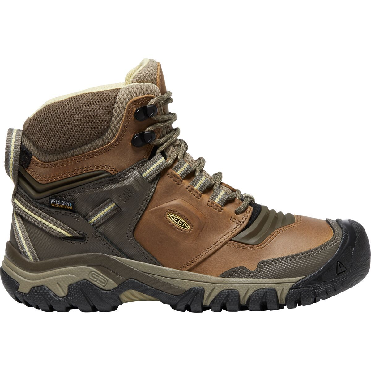 KEEN Ridge Flex Mid WP Hiking Boot - Women's Safari/Custard, 9.5