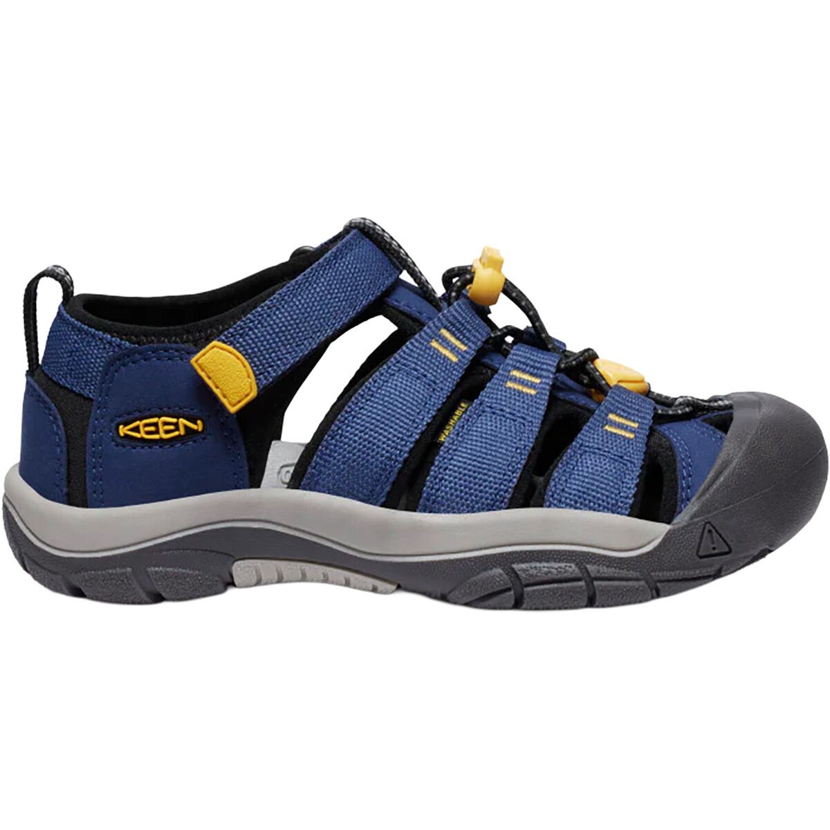 Image of KEEN Newport H2 Sandal - Kids' Naval Academy/Keen Yellow, 5.0