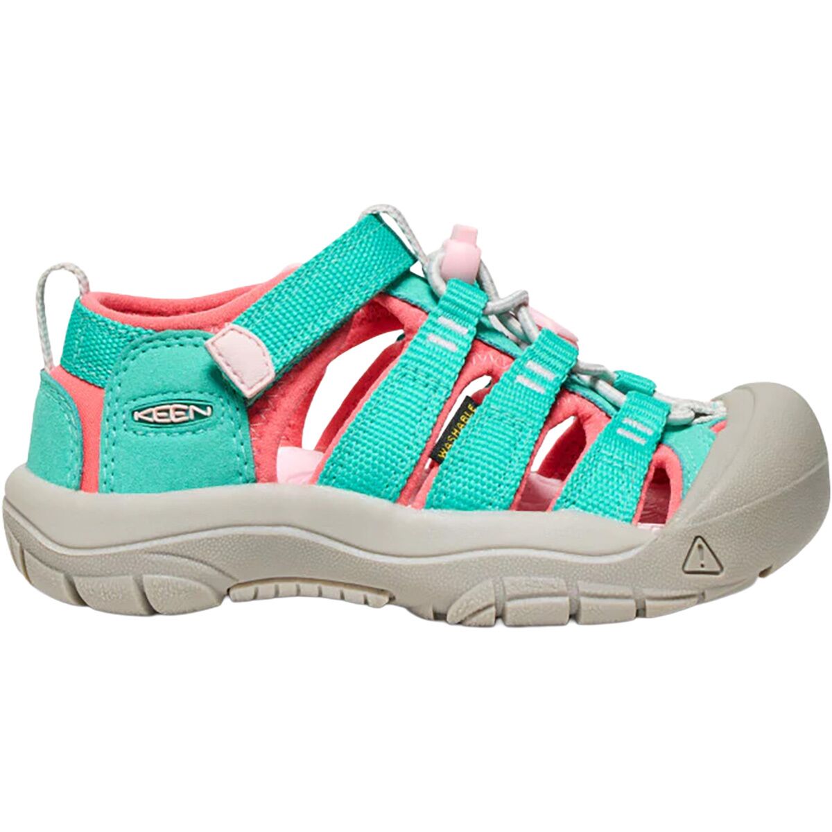 Image of KEEN Newport H2 Sandal - Little Kids' Bright Aqua/Pink-A-Boo, 11.0