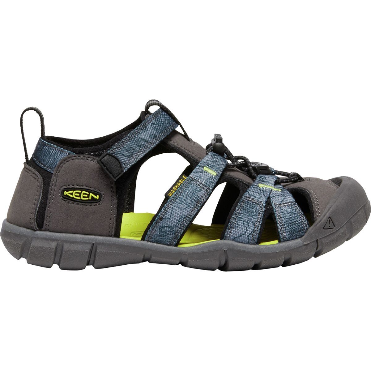 KEEN Seacamp II CNX Sandal - Kids' Dark Olive/Gold Flame, 6.0