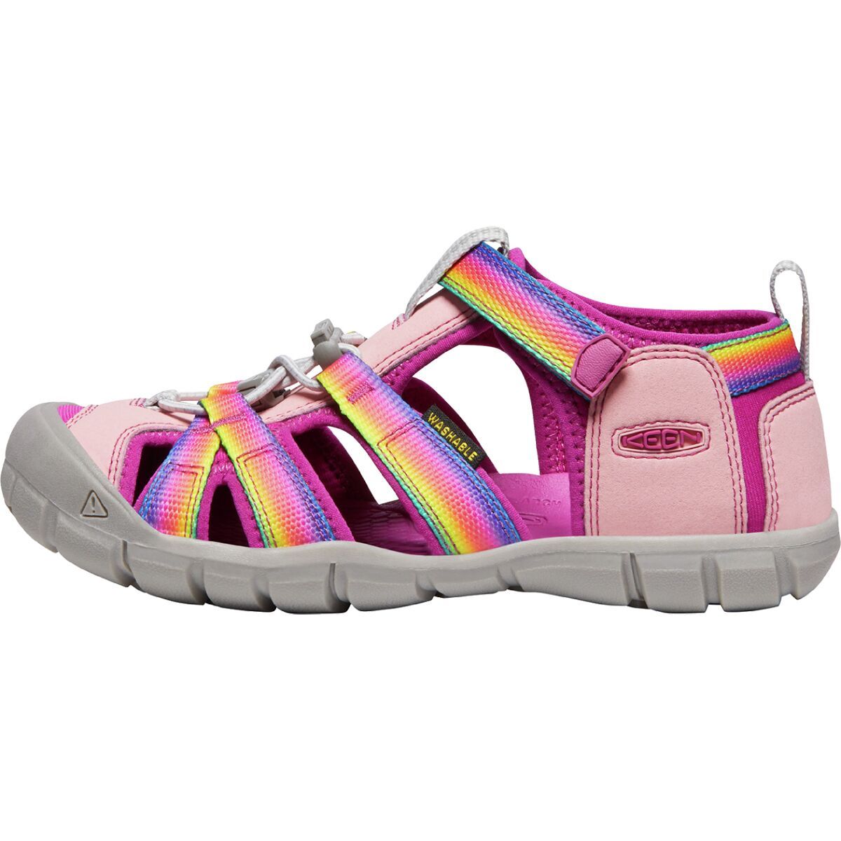 Image of KEEN Seacamp II CNX Sandal - Kids' Rainbow/Festival Fuchsia, 6.0
