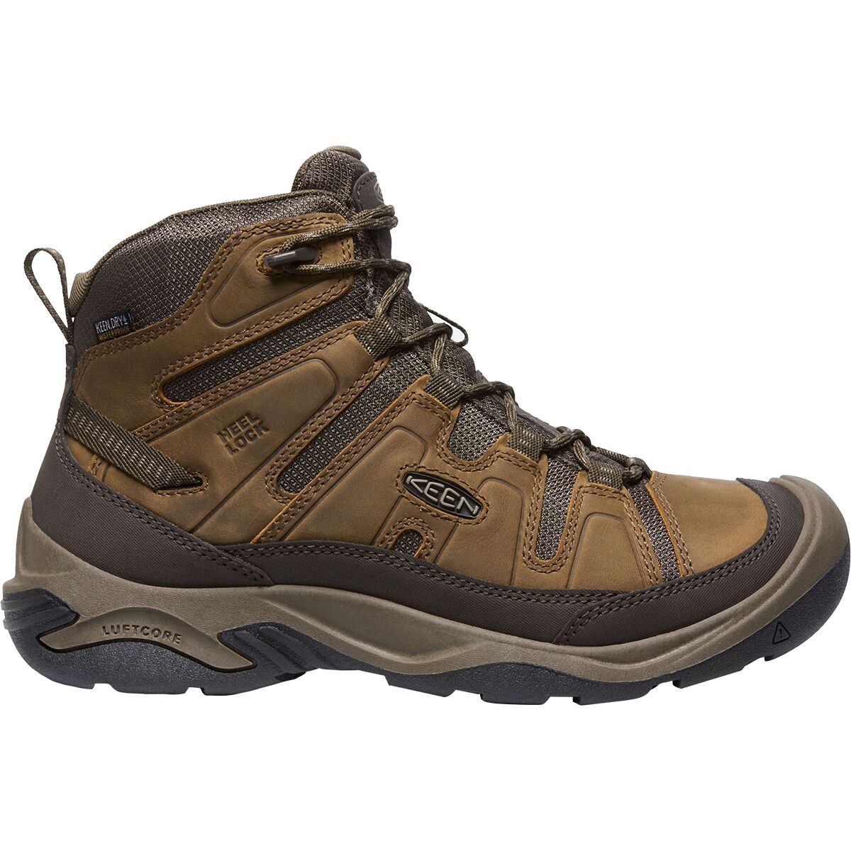 Image of KEEN Circadia Mid Waterproof Hiking Boot - Men's Bison/Brindle, 14.0