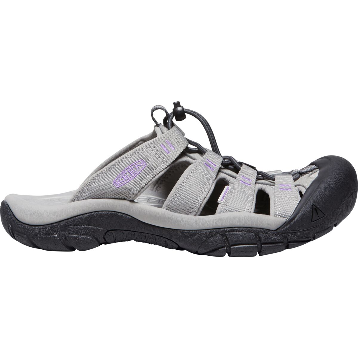 Image of KEEN Newport Slide Sandal - Women's Drizzle/English Lavender, 7.5
