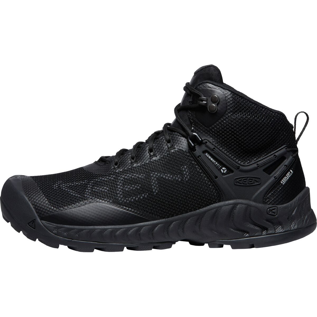 Image of KEEN Nxis Evo Mid Waterproof Hiking Boot - Men's Triple Black, 12.0