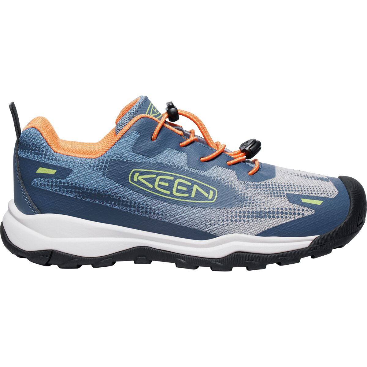 Image of KEEN Wanduro Speed Shoe - Kids' Vintage Indigo/Tangerine, 2.0
