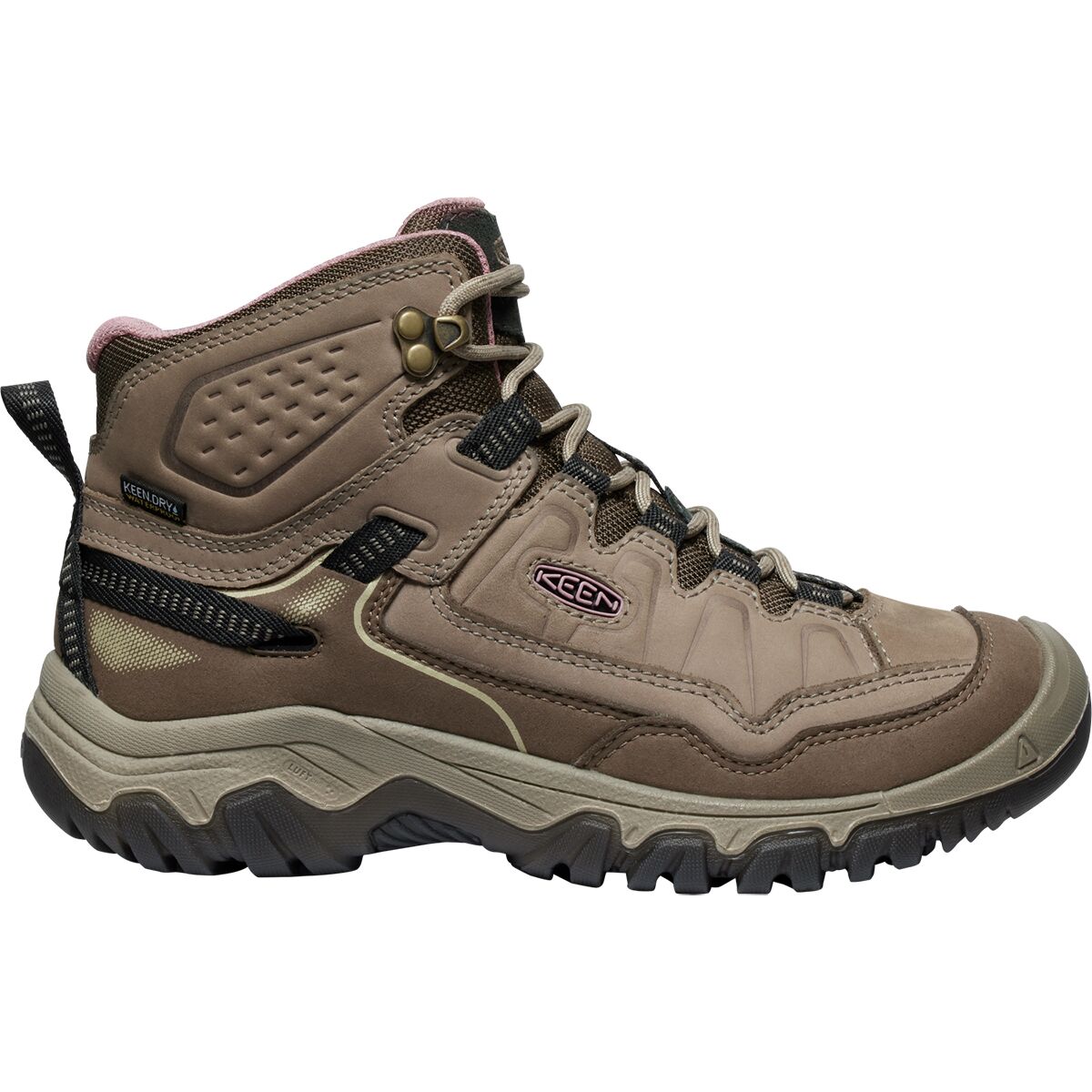 Image of KEEN Targhee IV Mid WP Hiking Boot - Women's Brindle/Nostalgia Rose, 6.5