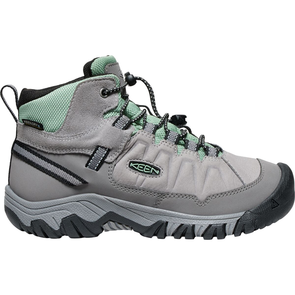 Image of KEEN Targhee IV Mid WP Shoe - Kids' Alloy/Granite Green, 2.0