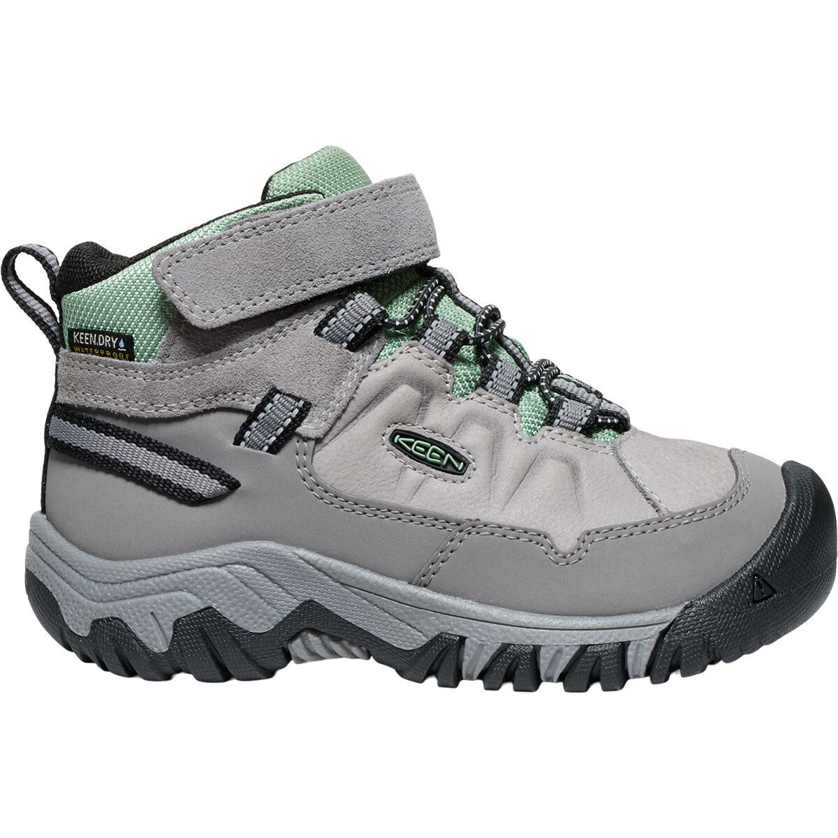 Image of KEEN Targhee IV Mid WP Shoe - Little Kids' Alloy/Granite Green, 13.0