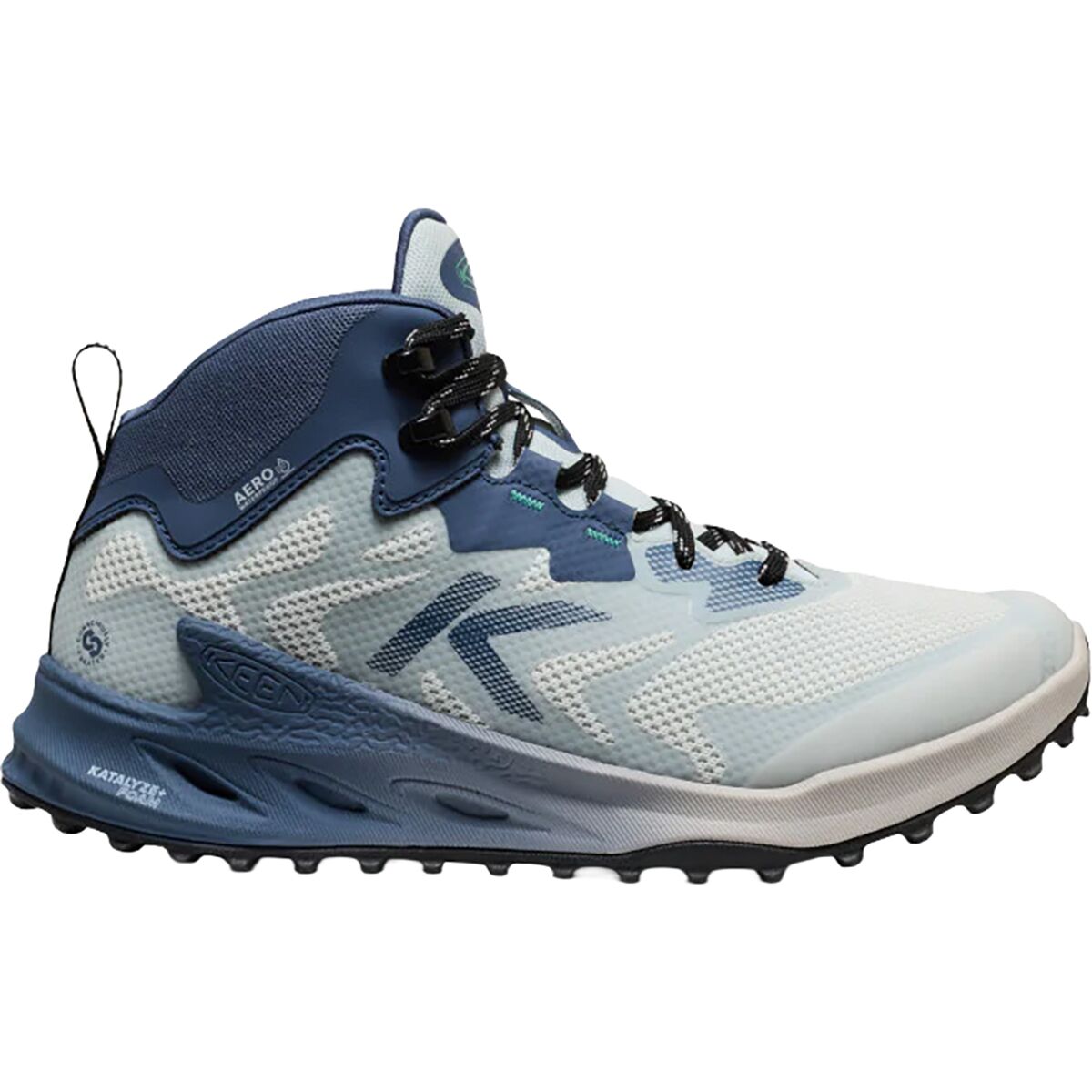 Image of KEEN Zionic NXT Mid WP Boot - Women's Ballad Blue/Winter Green, 6.5