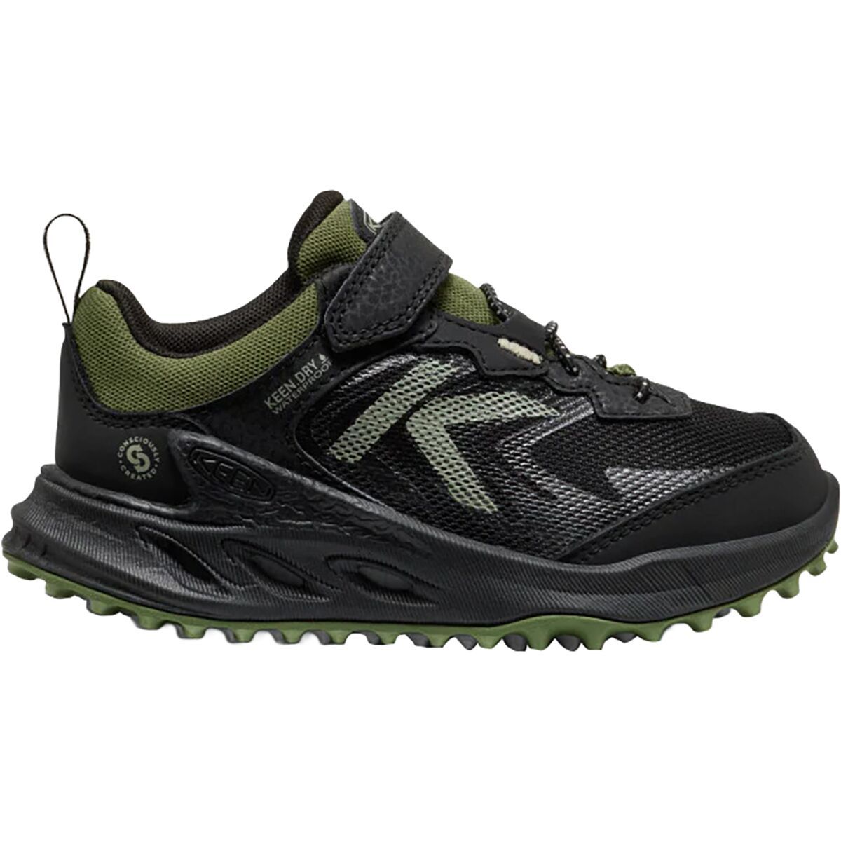 Image of KEEN Zionic WP Shoe - Little Kids' Black/Bronze Green, 13.0