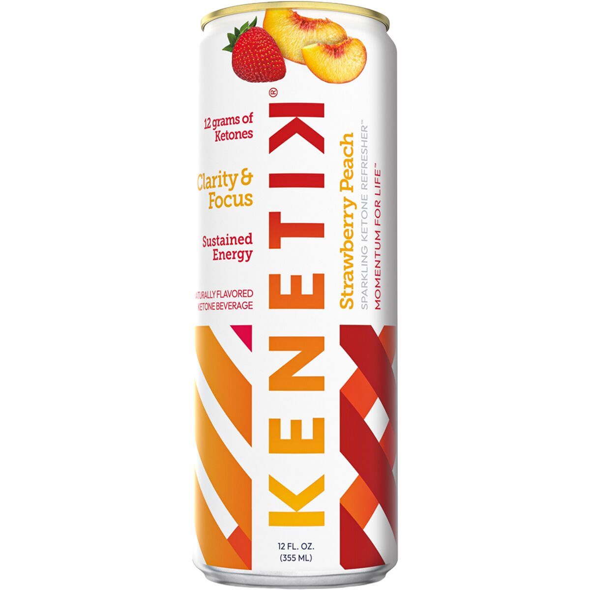 Image of Kenetik Ketone Drink - 12-Pack Strawberry Peach, 12 pack