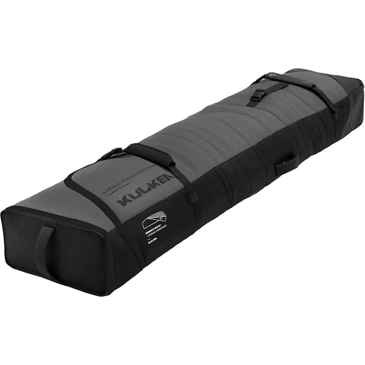 Kulkea Kantaja Double Roller Ski Bag Diamond Grey/Black, One Size