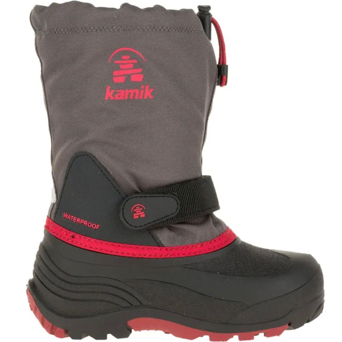 Kamik Waterbug 5 Boot - Boys' Charcoal Red, 5.0