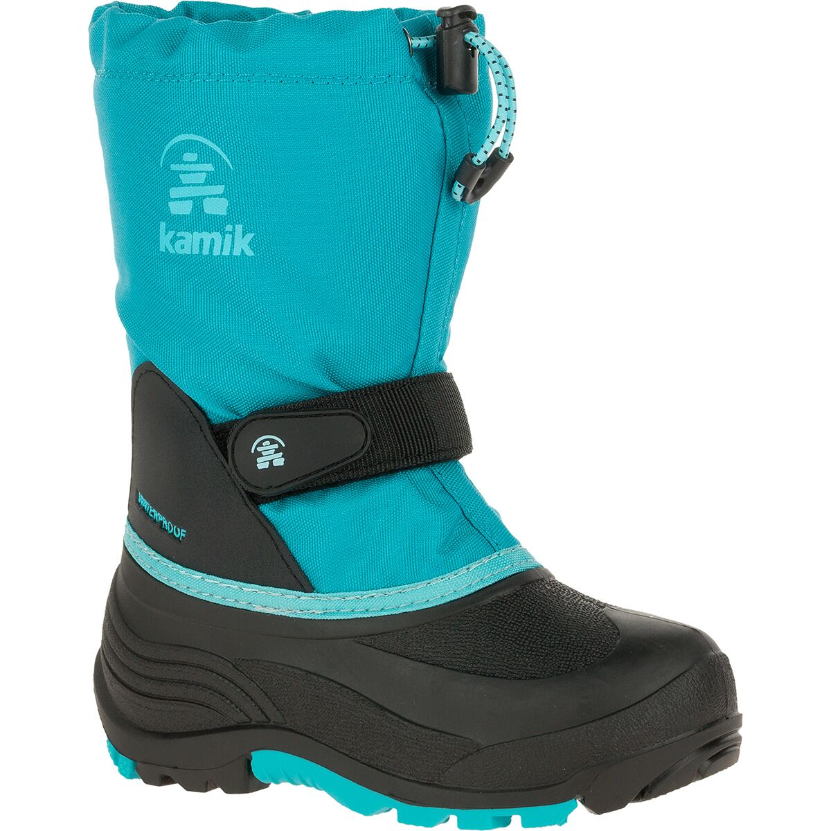 Kamik Girls' Waterbug 5 Waterproof Winter Boots - Rose Color, Size 1 Medium US, Mid-Calf Height