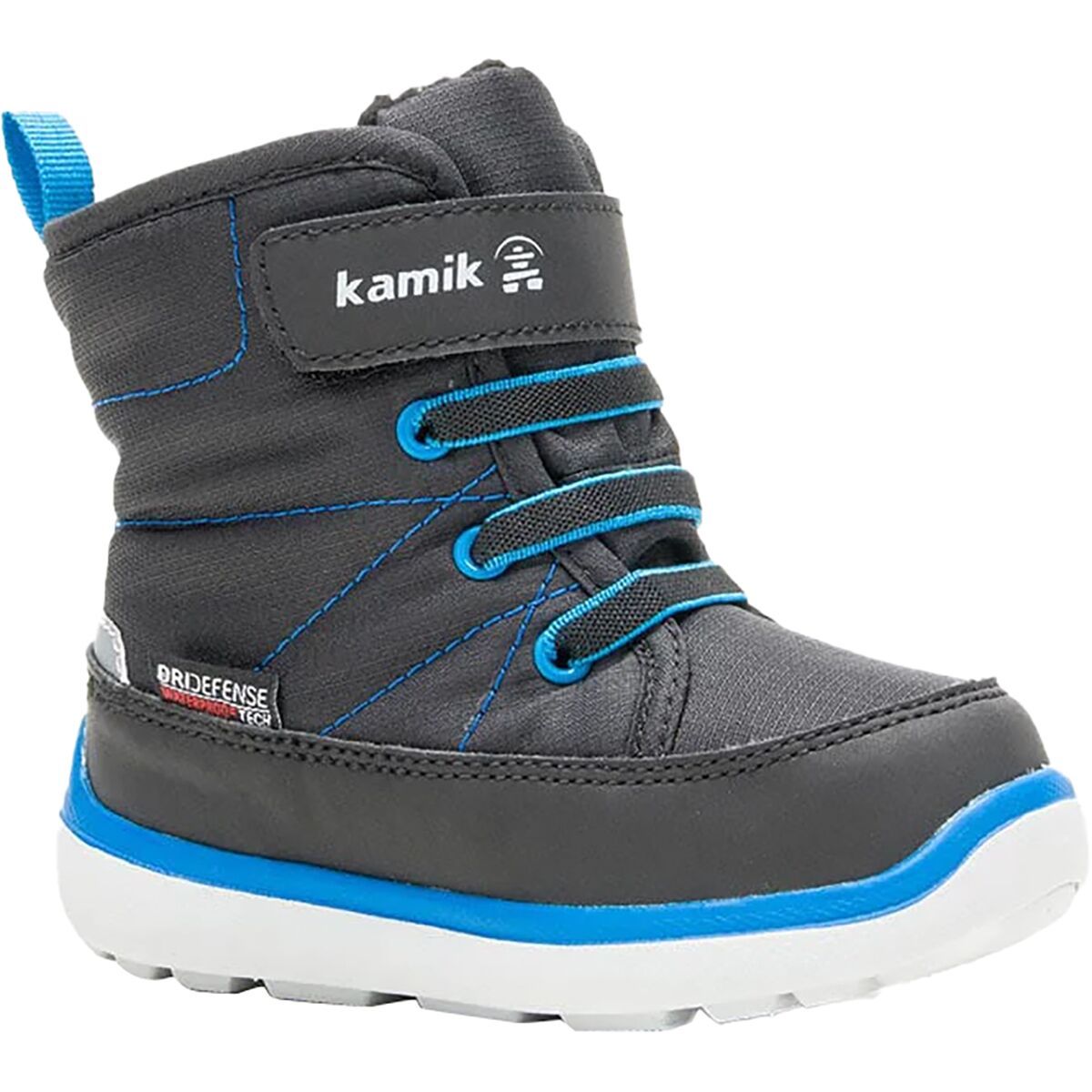 Kamik Luge T Boot - Toddlers' Black/Light Blue, 6.0