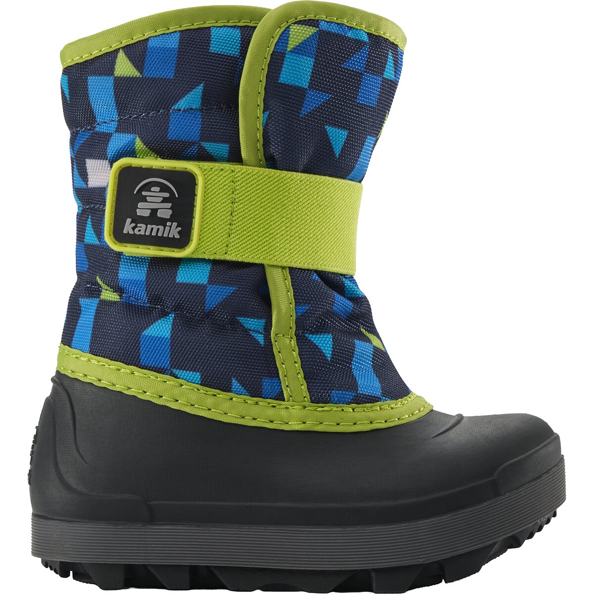 Image of Kamik Snowbug7 Print Boot - Toddlers' Navy/Lime, 8.0