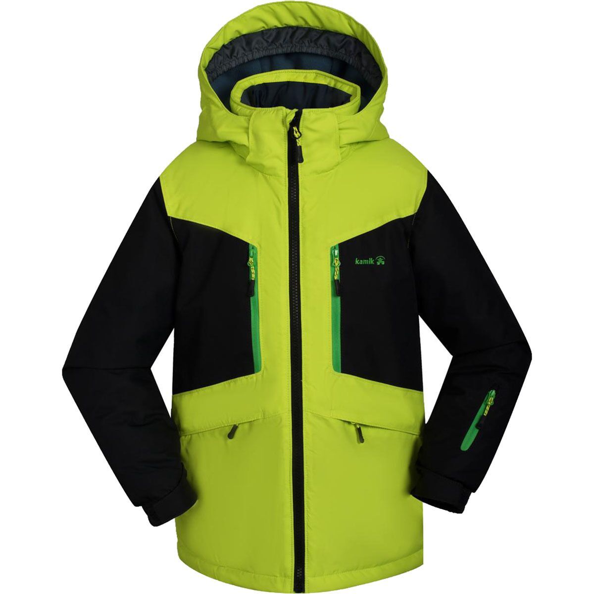 Kamik Max Colorblock Snow Jacket - Boys' - 2024 Lime/Black, 3