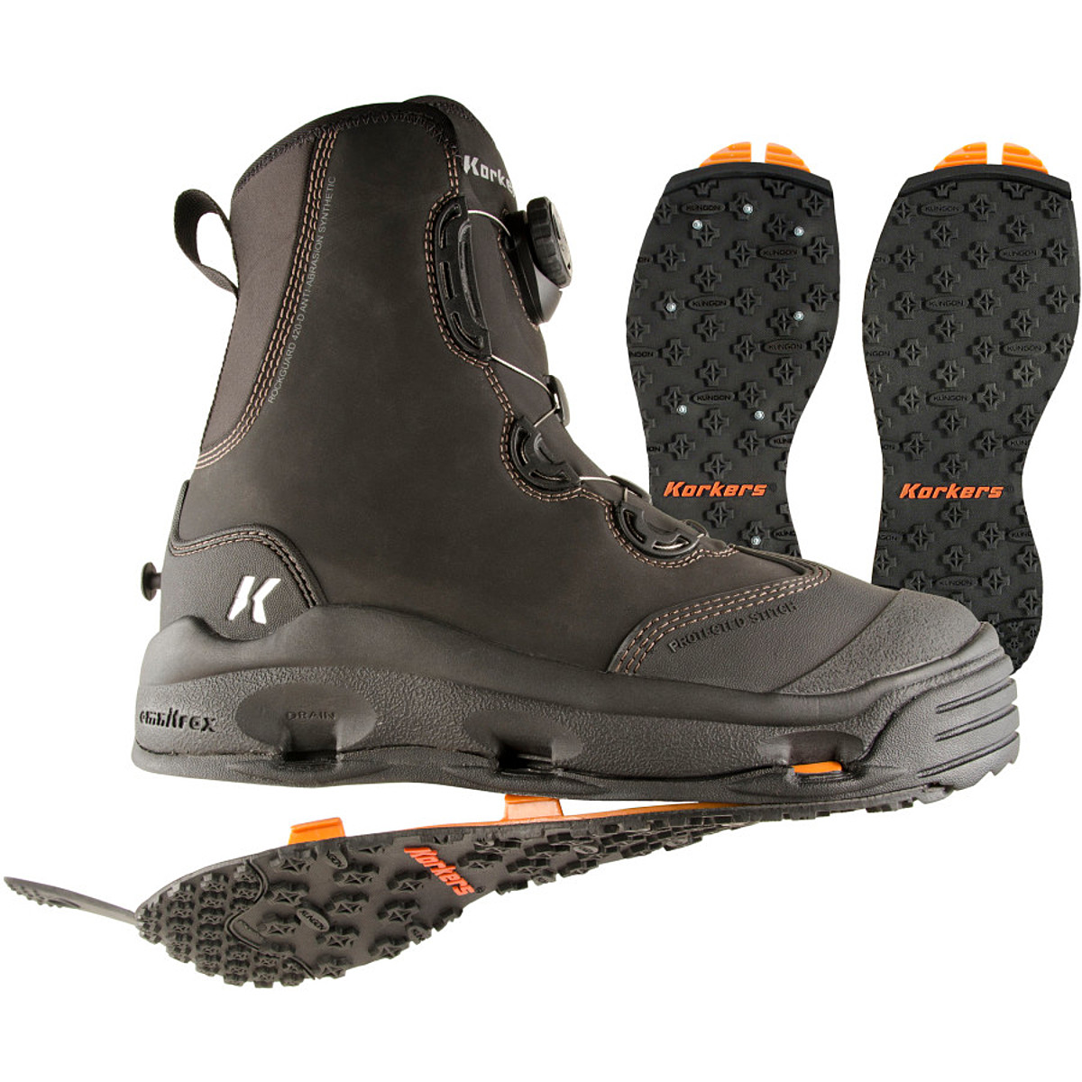 Image of Korkers Devil's Canyon Wading Boot - Men's Kling-On & Studded Kling-On Soles, 9.0