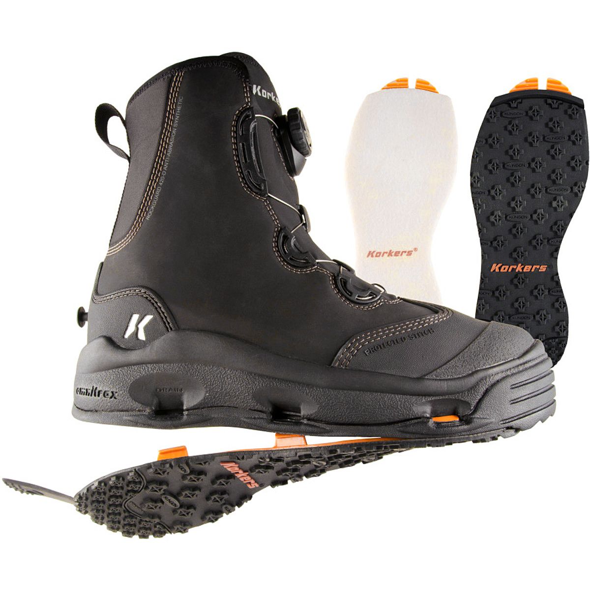 Image of Korkers Devil's Canyon Wading Boot - Men's Kling-On & Felt Soles, 9.0