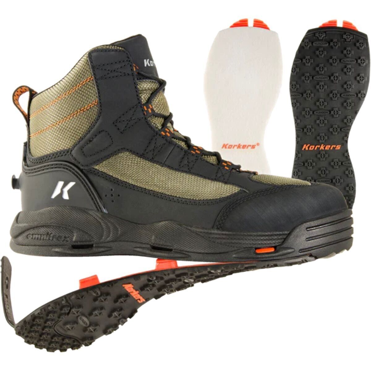 Image of Korkers Greenback Wading Boot - Men's Kling-On & Felt Soles, 13.0