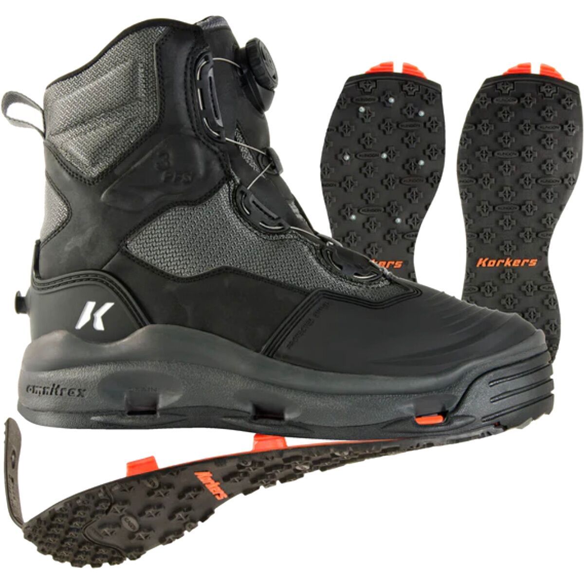 Image of Korkers Darkhorse Wading Boot - Men's Kling-On & Studded Kling-On Soles, 14.0