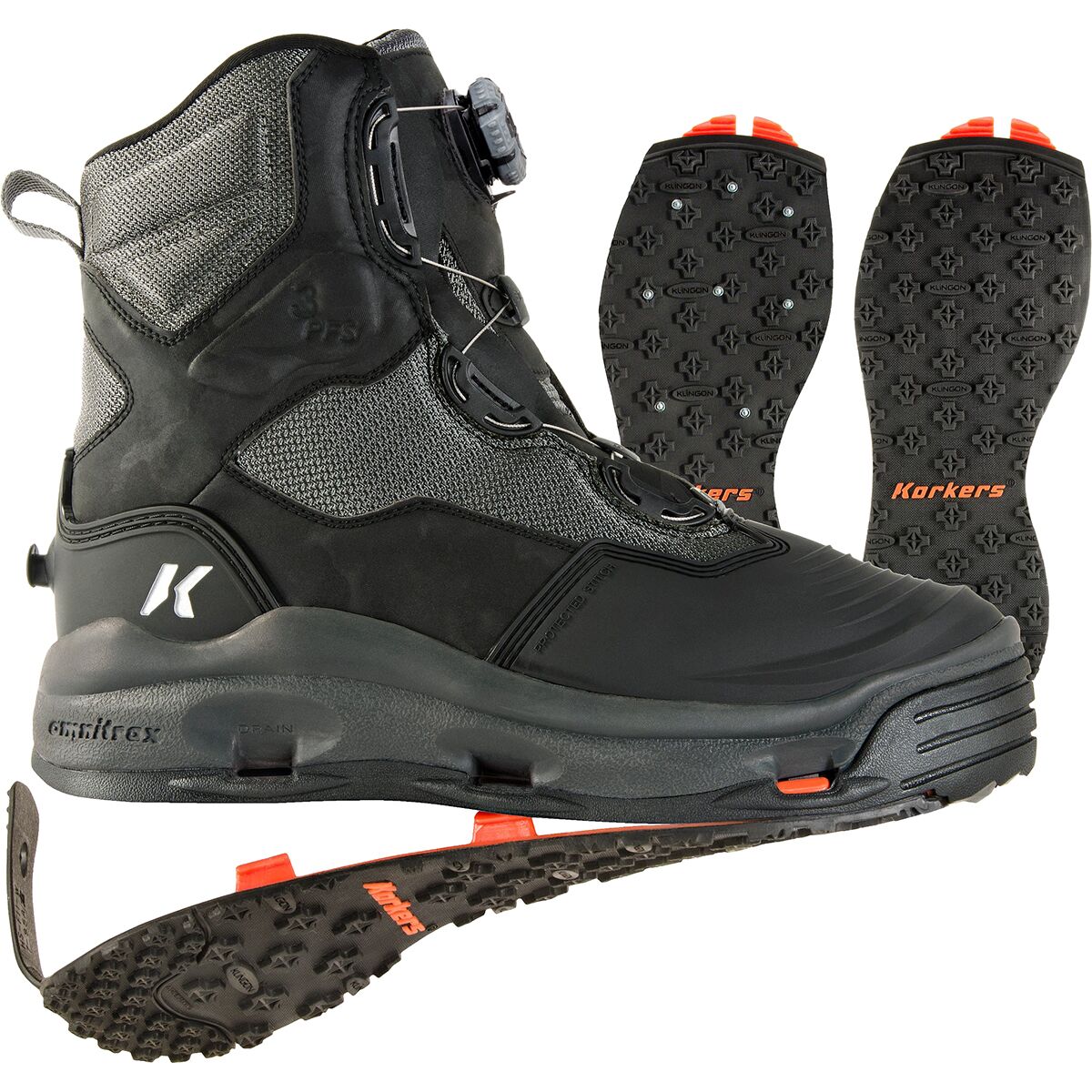 Image of Korkers Darkhorse Wading Boot - Men's Kling-On & Studded Kling-On Soles, 12.0