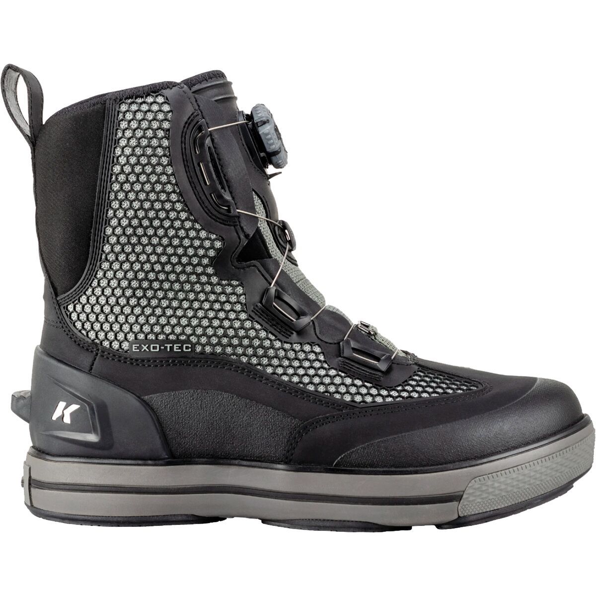 Korkers Chrome Lite Wading Boot Black/Fixed Kling-On Rock Soles, 14.0