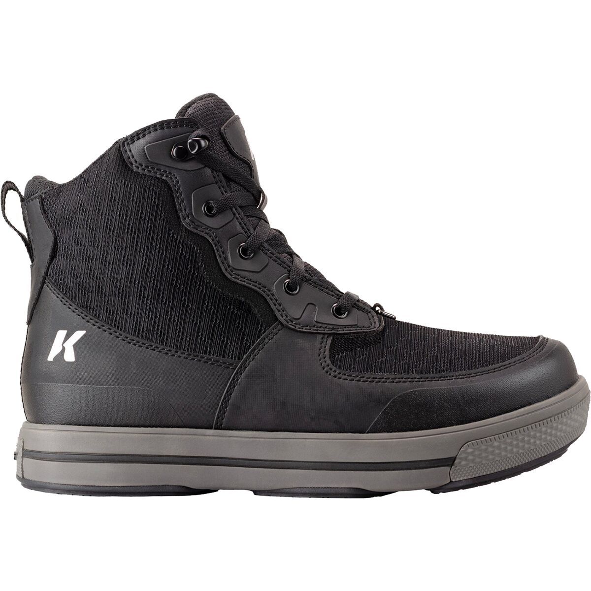 Korkers Stealth Sneaker Wading Boot Black/Fixed Kling-On Rock Soles, 9.0